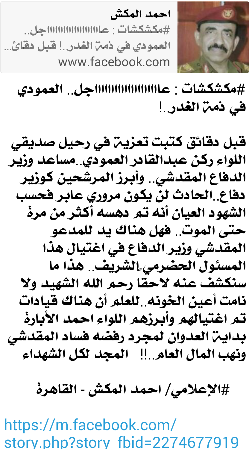 عاجل اتهامات لوزير الدفاع باغتيال اللواء العمودي دهسابسيارة في مدينة الجيزة المصرية